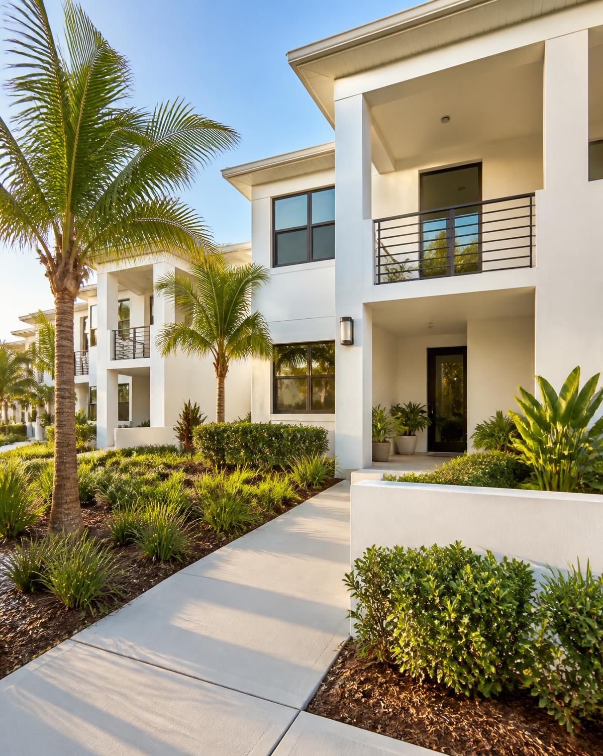 Modern South Florida townhome entrance