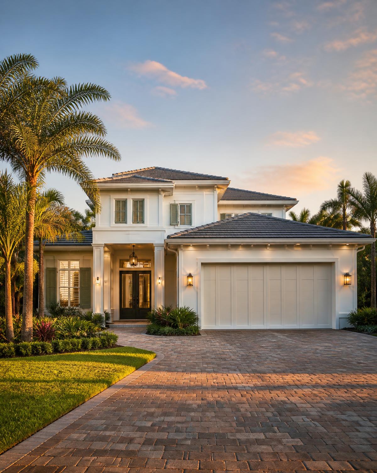 South Florida family home at golden hour